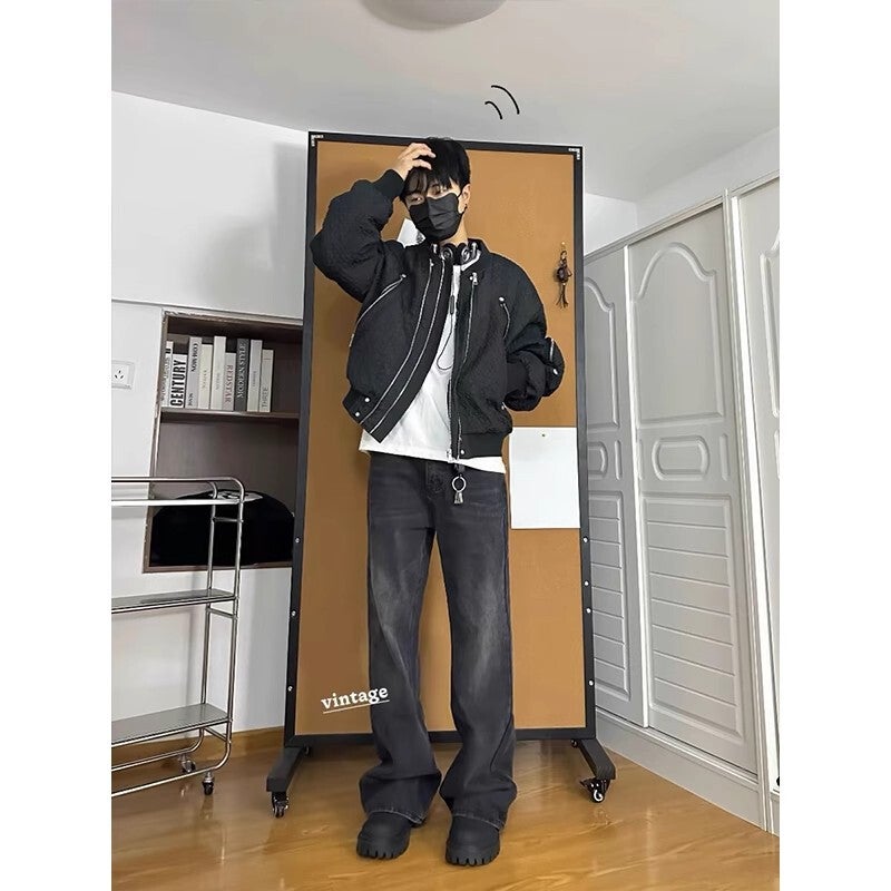 Unisex Classic Denim Jeans Loose Fit Daily Outdoor Wear - Image 4