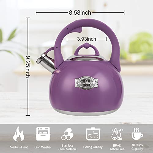 LUXGRACE Tea Kettle for Stovetop, Food Grade Stainless Steel Water Kettle, Tea Pot for Home & Kitchen, 3.1 Quart - Image 5