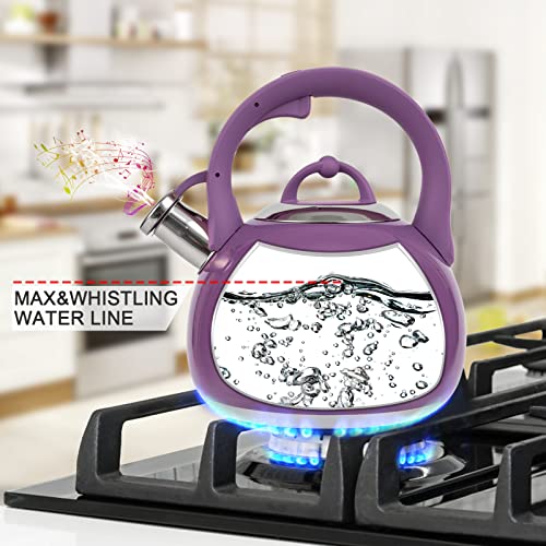 LUXGRACE Tea Kettle for Stovetop, Food Grade Stainless Steel Water Kettle, Tea Pot for Home & Kitchen, 3.1 Quart - Image 3