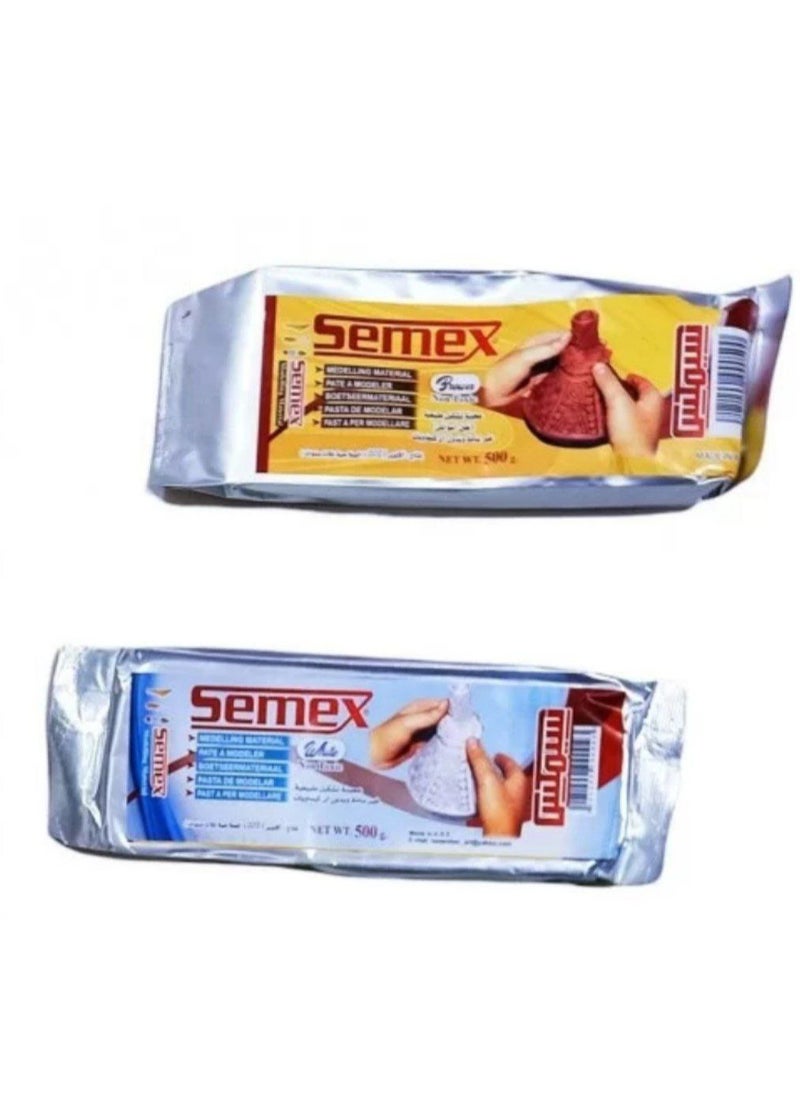 Generic Aswany modeling clay - modeling clay - for artistic works, brown color - 1 piece (half a kilogram each), 500 grams  - Image 1