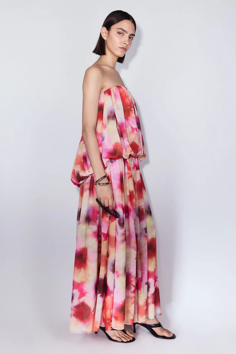 H&M Chiffon bandeau dress