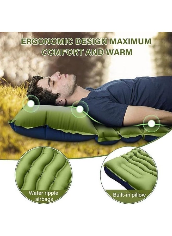Gonice Camping Sleeping Pad, Ultralight Inflatable Sleeping Mat with Built-in Foot Pump & Pillow, Compact Camping Air Mattress for Camping, Backpacking, Hiking, Tent  - Image 4
