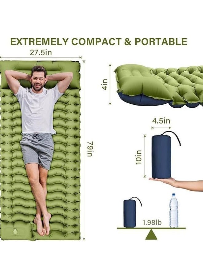 Gonice Camping Sleeping Pad, Ultralight Inflatable Sleeping Mat with Built-in Foot Pump & Pillow, Compact Camping Air Mattress for Camping, Backpacking, Hiking, Tent  - Image 5