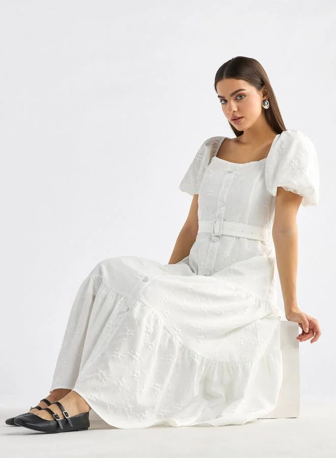 Splash FAV Belted Cotton Maxi Dress