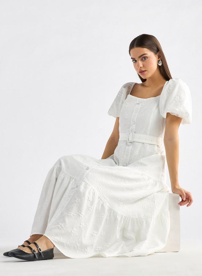 Splash FAV Belted Cotton Maxi Dress - Image 2