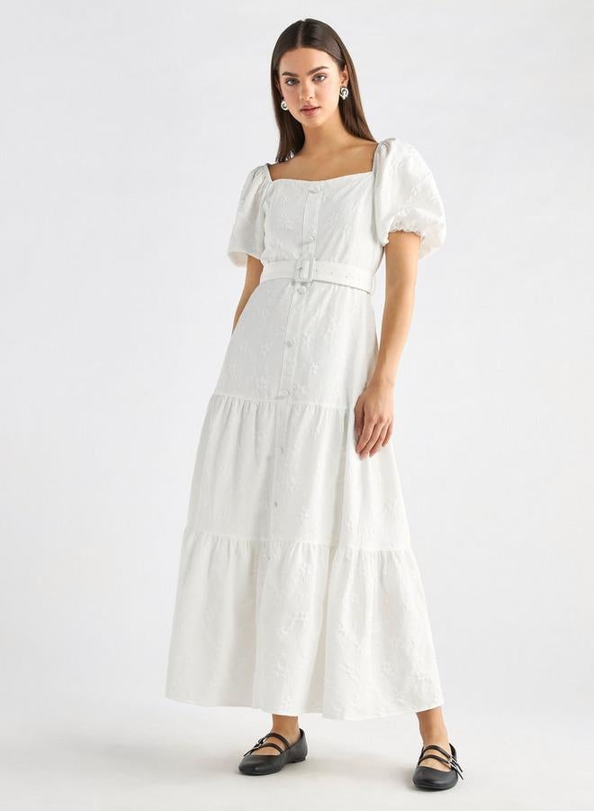 Splash FAV Belted Cotton Maxi Dress - Image 1