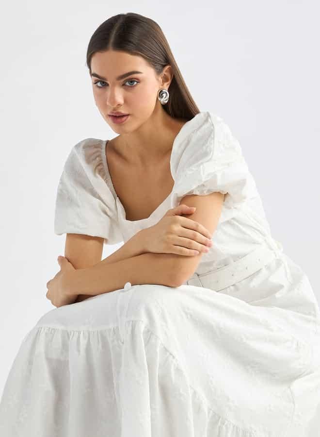 Splash FAV Belted Cotton Maxi Dress - Image 4