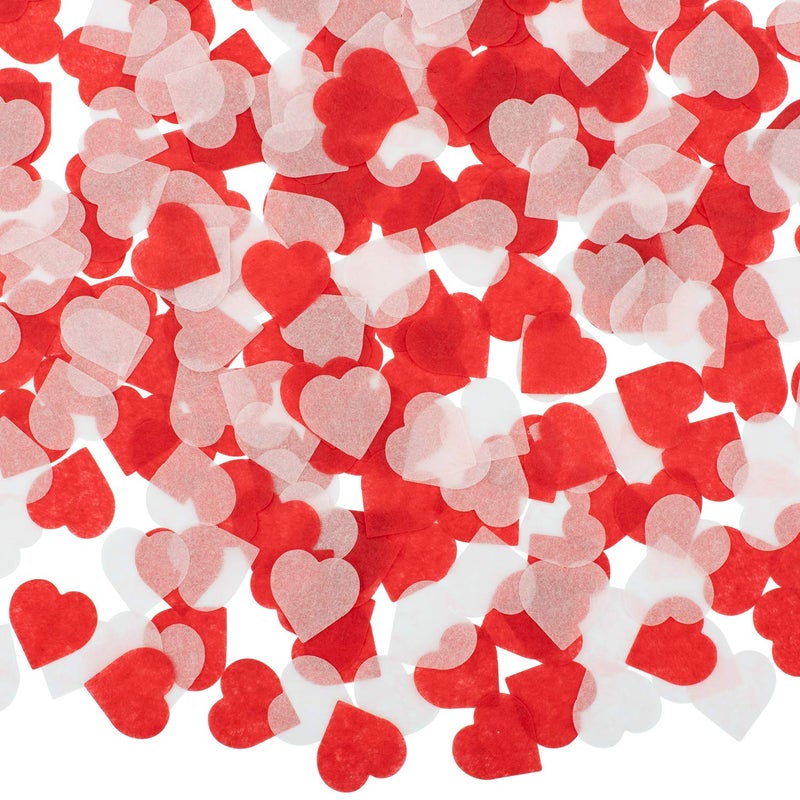 Whaline 6000 Pieces Valentine's Day Paper Confetti Red Heart Tissue Confetti Party Table Decorations for Balloon, Wedding, Holiday, Birthday - Image 1