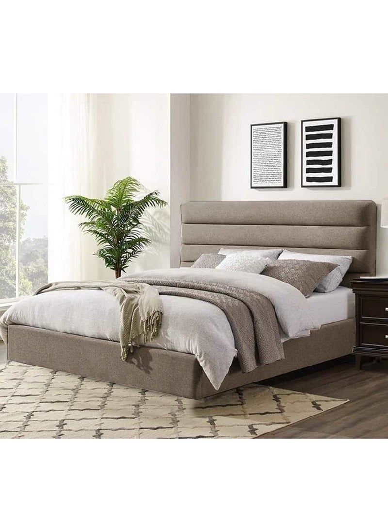 Modern Button Tufted Bed Beige 120Cm  - Image 1