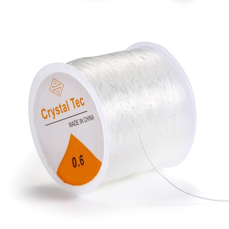 Generic Crystal Stretch Fishing Line Transparent White Stretch Line Jewelry Buddha Bead Line diy Jewelry Jewelry Beaded Bracelet Material 0.6mm thick 