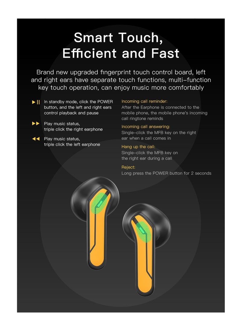 Kumi - X2 Pro TWS Gaming Bluetooth Earphone V5.1 IPX5 Waterproof Wireless Headset Touch Key Control Earbuds Bluetooth Headphones - Image 1