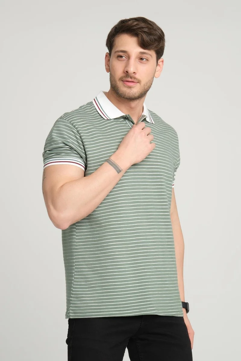 Alexander Gardi Alexandergardı Striped Polo Neck T-Shirt (E24-0022)