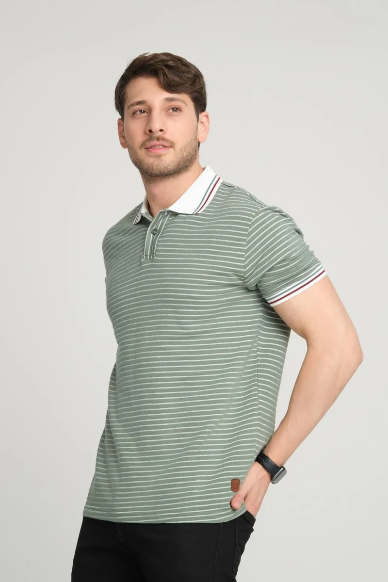Alexander Gardi Alexandergardı Striped Polo Neck T-Shirt (E24-0022)