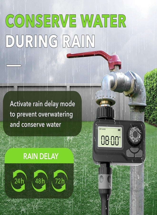 BN-LINK BN LINK Programmable Sprinkler Timer with Rain Delay - Waterproof Digital Water Timer for Garden Hoses, Manual & Automatic Irrigation System, 1 Outlet - Image 3