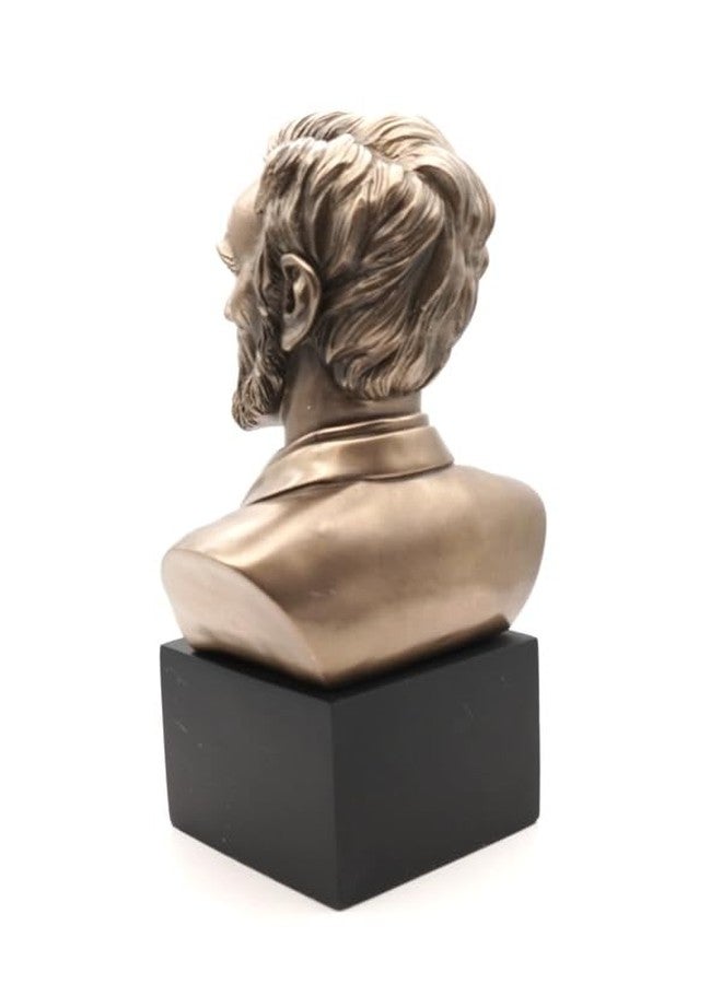 RUSTIX Abraham Lincoln Bust Statue | 9" Tall Hand-Painted Resin Sculpture | 16th U.S. President Figurine | American Presidents Collectible | Civil War Memorabilia | Presidential Desk Décor - Image 4