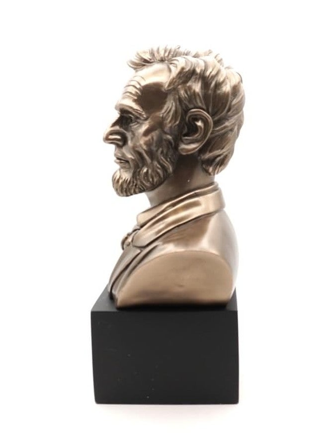 RUSTIX Abraham Lincoln Bust Statue | 9" Tall Hand-Painted Resin Sculpture | 16th U.S. President Figurine | American Presidents Collectible | Civil War Memorabilia | Presidential Desk Décor - Image 3