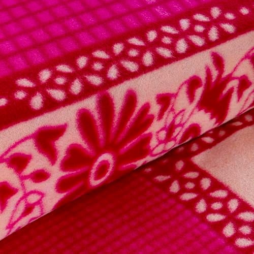 CHANDRAVATI Fleece|| Quilt Cover/Duvet Cover/Rajai Cover/Blanket Cover for Winters (GC-Pink, 60x90) - Image 5
