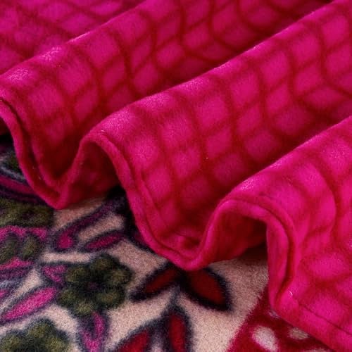 CHANDRAVATI Fleece|| Quilt Cover/Duvet Cover/Rajai Cover/Blanket Cover for Winters (GC-Pink, 60x90) - Image 3