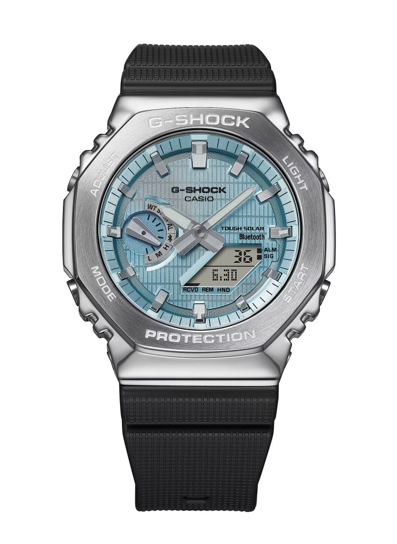 G-SHOCK - Analog+Digital Blue Dial Rubber Strap Men's Watch GBM-2100A-1A2 - Image 1