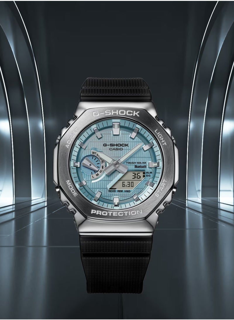 G-SHOCK - Analog+Digital Blue Dial Rubber Strap Men's Watch GBM-2100A-1A2 - Image 1
