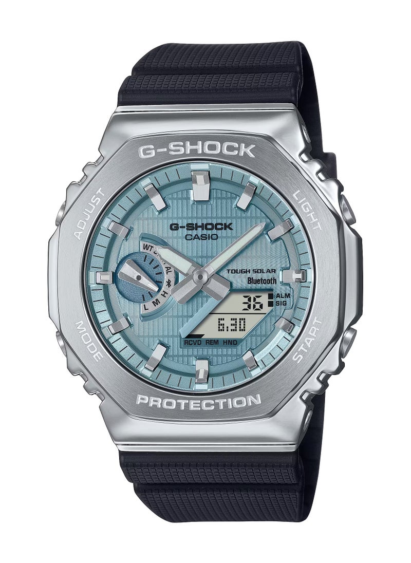 G-SHOCK - Analog+Digital Blue Dial Rubber Strap Men's Watch GBM-2100A-1A2 - Image 1