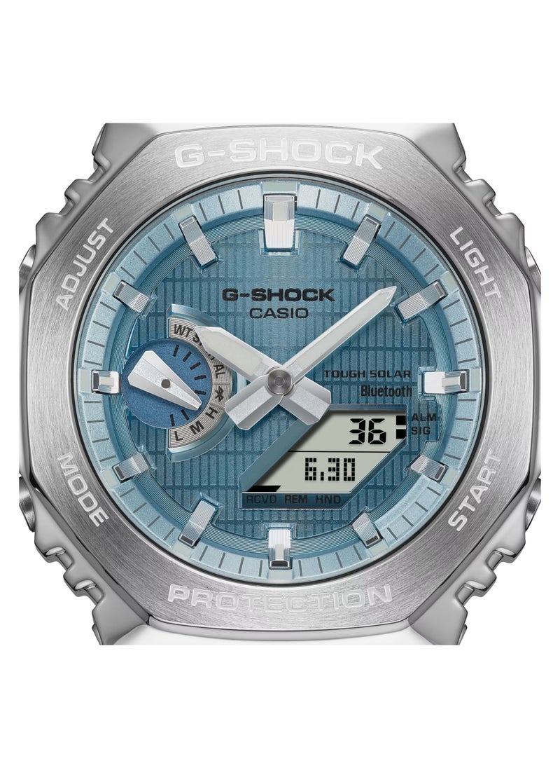 G-SHOCK - Analog+Digital Blue Dial Rubber Strap Men's Watch GBM-2100A-1A2 - Image 1