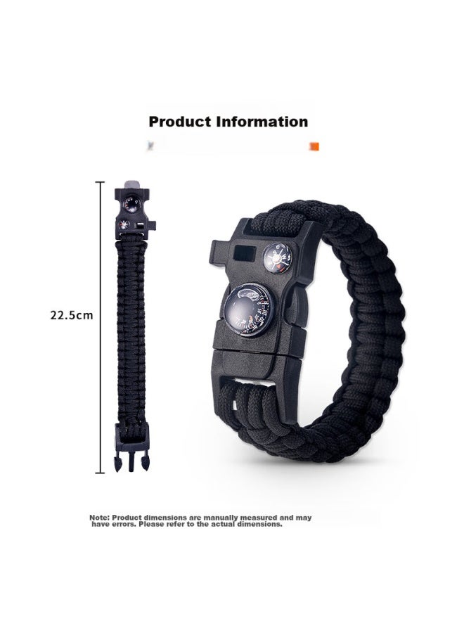 Suncojia Outdoor Multifunctional Bracelet, Survival Whistle, Fire Starter, Bracelet, Cord, Climbing Rope, Compass, Fire Stick - Image 4