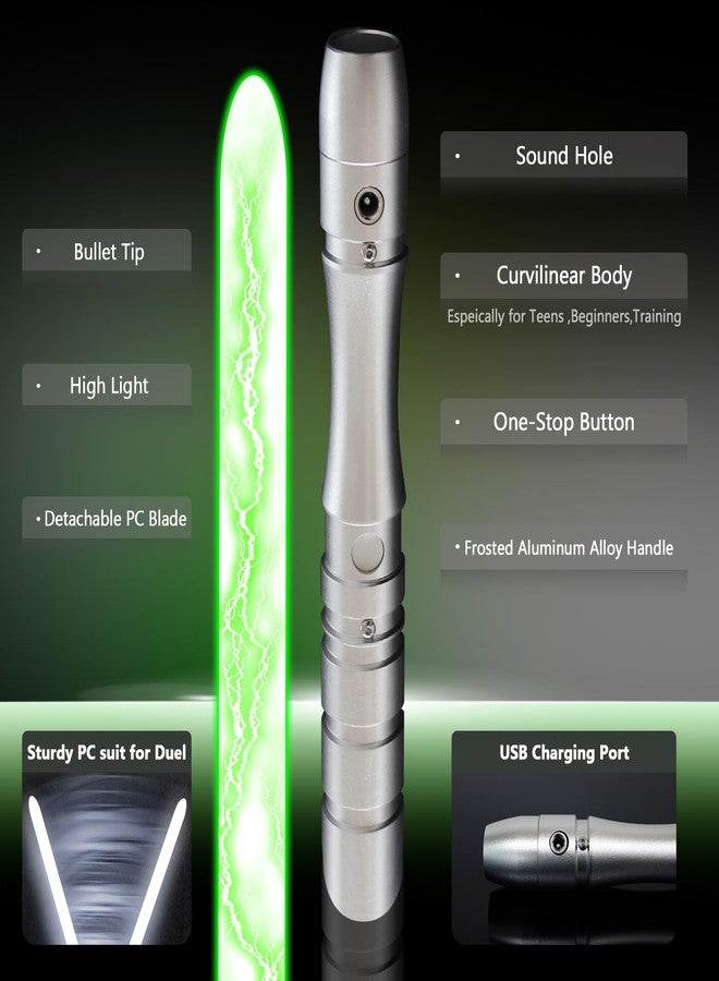 YDDSABER Dueling Lightsaber,Detachable Metal Hilt, Light Saber-38.2 Inch,4 Modes & Sounds,FOC, Swing,Blaster,Cosplay,Birthday Gift for Adults,Kids,Teens(Yoda-Green) - Image 3