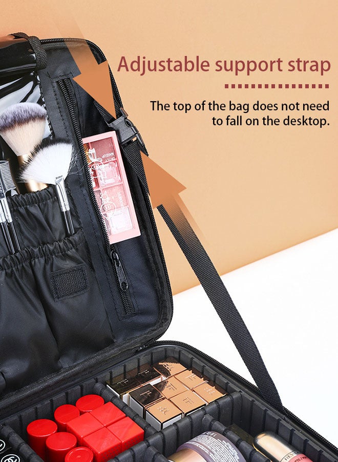 Large Capacity Handheld Compartment Cosmetic Bag Organizer - Image 5