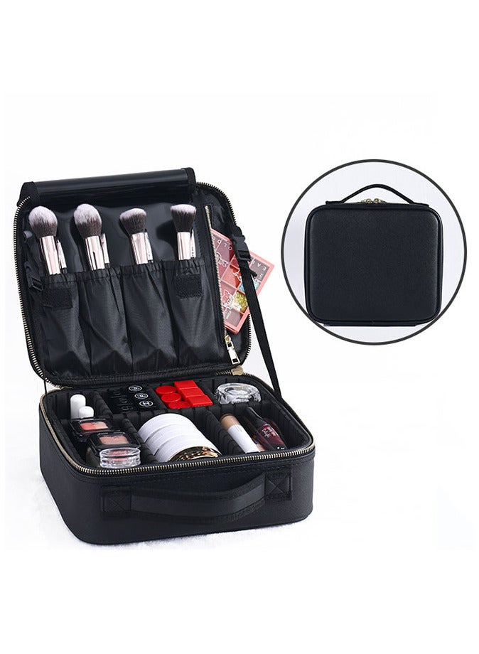 Large Capacity Handheld Compartment Cosmetic Bag Organizer - Image 2