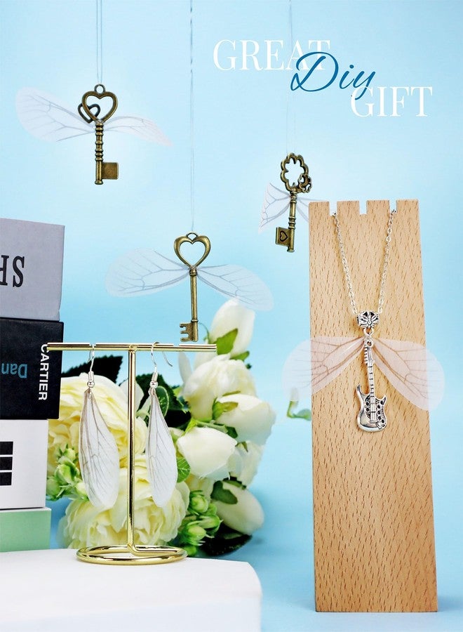 YETOOME 150 Pcs White Dragonfly Wing Charms for Flying Keys, Artificial Dragonfly Craft Earring Charms for Pendant DIY Jewelry Making Home Decoration - Image 4