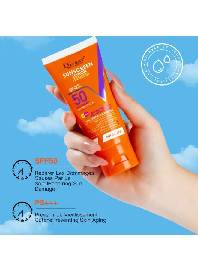 Disaar Organic Sunblock Spf 50 Sunscreen Hydrating Whitening Sun Face Cream For UV Protection - Image 2