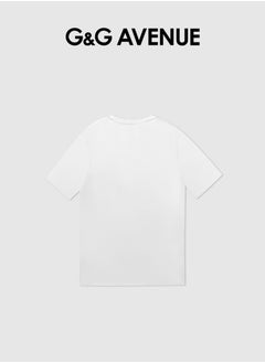 G&G AVENUE Heavy cotton fabric Unisex solid color round neck T-shirt with Oversized and fashionable brand cotton short sleeves  - Image 3