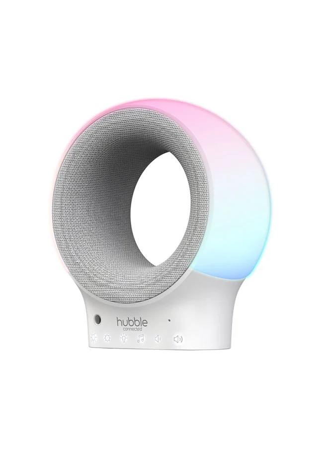 hubble connected Eclipse Smart Wi-Fi Audio Baby Monitor and Soother with 7 Colour Night Light, Sleep Trainer, Preloaded Lullabies and Bluetooth Speaker