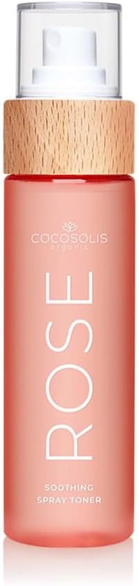 COCOSOLIS Rose Soothing Spray Toner Facial Cleansing and Hydrating Toner with Rosa Damascena Prickly pear and Coconut Firms moisturizes revitalizes Nourishing Skin Care