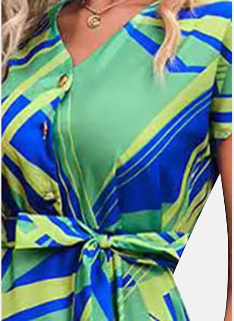 YUNIQEE Geometric Print Dress