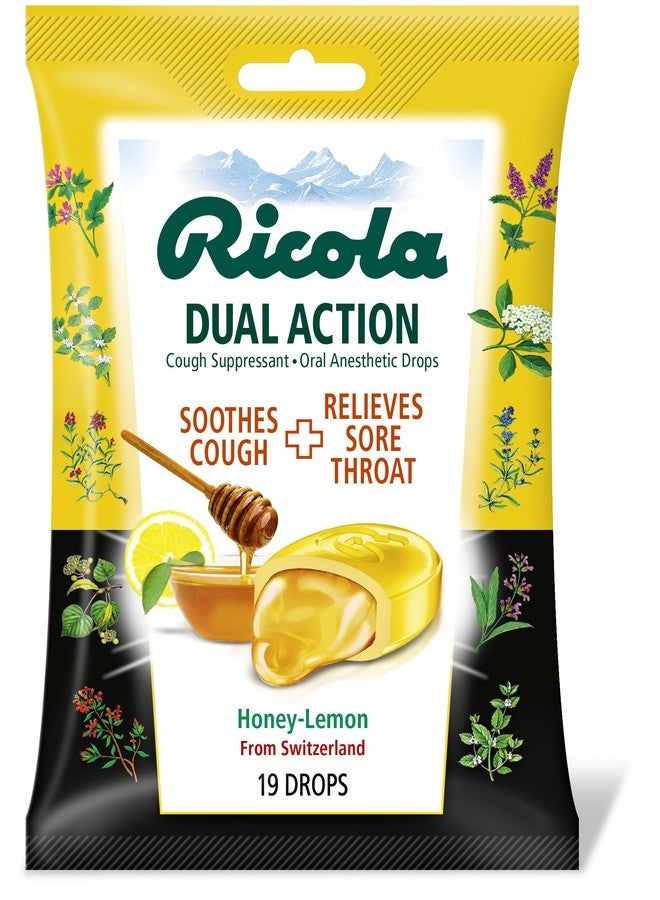 Ricola Dual Action Honey Lemon Cough Drops, 19 Count - Image 1