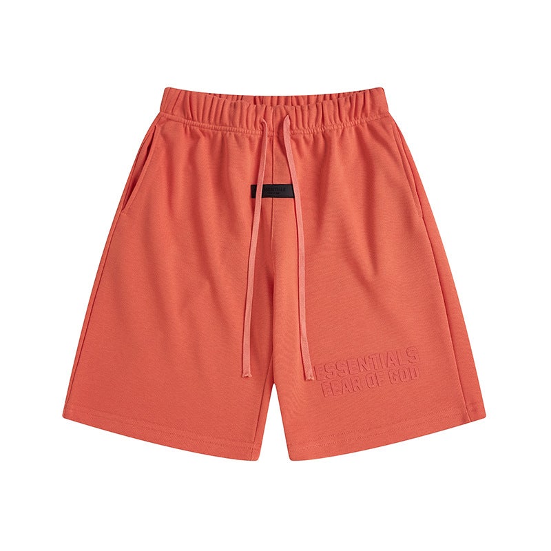 Fear Of God Multi-Line Essentials Double-Row Flocked Fog Shorts For Men And Women High Street Loose Five-Quarter Pants Trendy - Image 4