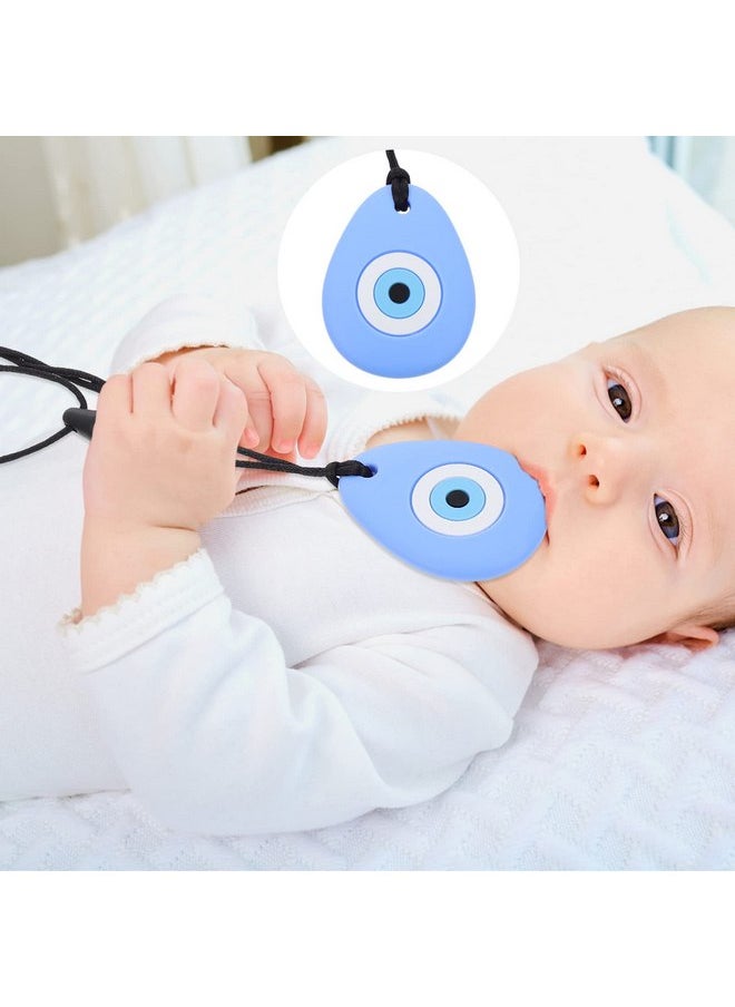 1pc Sky- Grinding Chewy Toys Chewing for Toy Necklace Children Pendants Teething to Pendant Teardrop Baby Infant Blue Chew Teeth Tooth Silicone Molar Rod Mom Tool