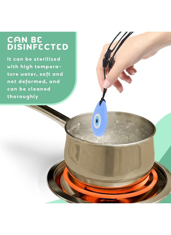 1pc Sky- Grinding Chewy Toys Chewing for Toy Necklace Children Pendants Teething to Pendant Teardrop Baby Infant Blue Chew Teeth Tooth Silicone Molar Rod Mom Tool