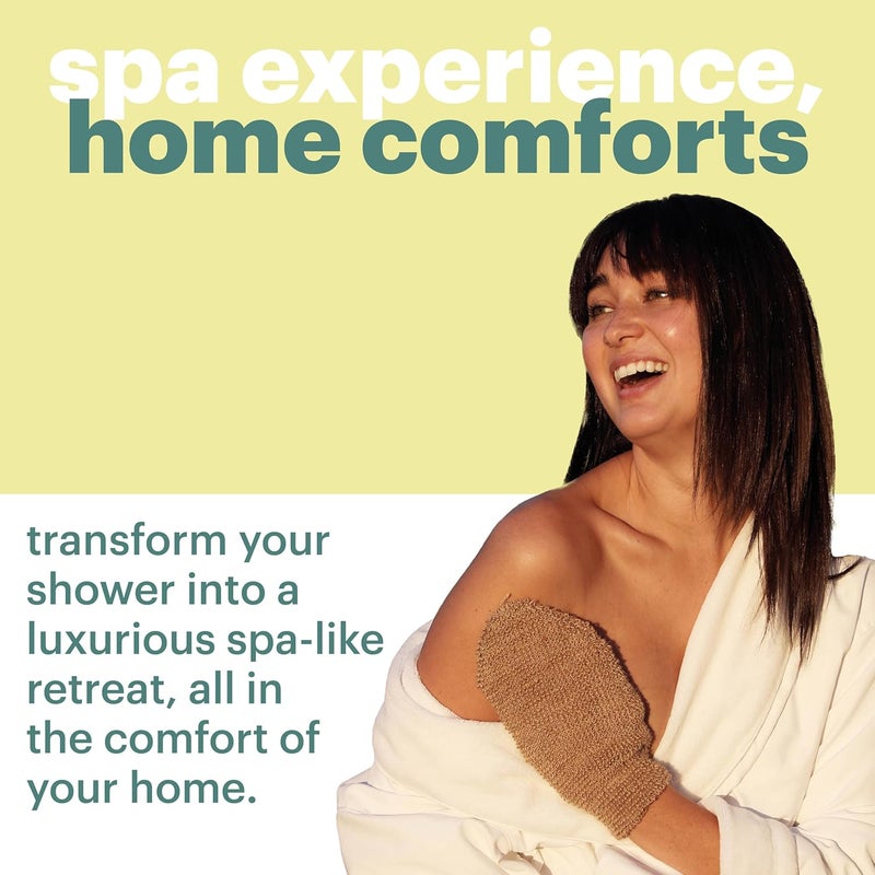 afterspa Cleansing Sisal Mitt by Afterspa Body Scrubber Shower Mitt Body Exfoliator Vegan and Cruelty Free - Image 4