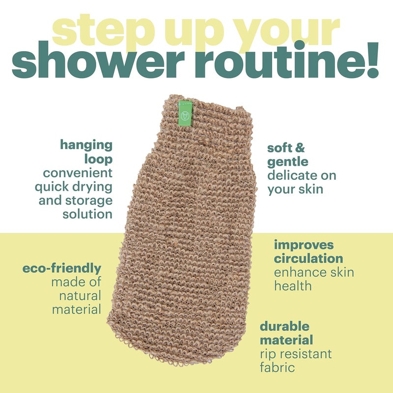 afterspa Cleansing Sisal Mitt by Afterspa Body Scrubber Shower Mitt Body Exfoliator Vegan and Cruelty Free - Image 5