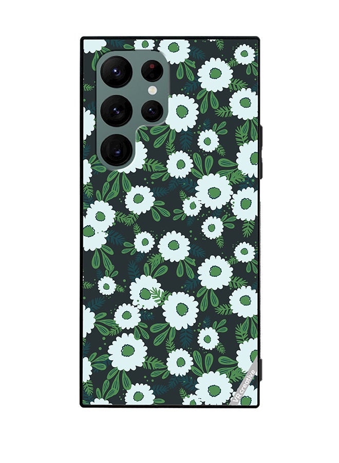VR CREATIVE Protective Case Cover For Samsung Galaxy S22 Ultra 5G Floral Pattern Based On Traditional Folk Art Ornaments Design Multicolour - Image 1