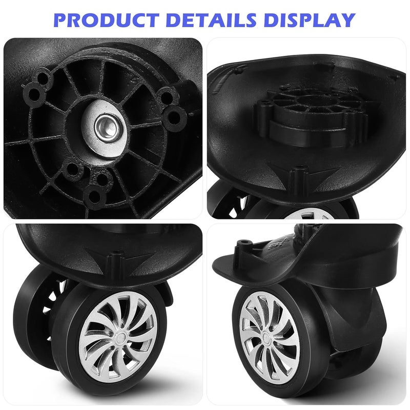 Universal Suitcase Replacement Wheels Spinner Set High Load Capacity Stable Foundation - Image 5
