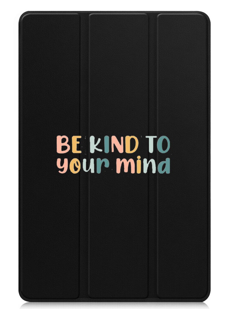 Theodor Protective Flip Case For Apple iPad mini 7th Generation (A17 Pro 2024 / Mini 6 2021 6th Generation) With Trifold Stand Auto Wake Sleep Shockproof Cover Be kind - Image 1