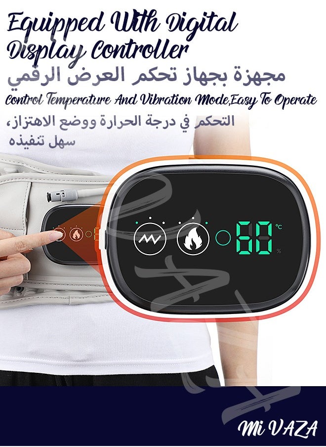 مي فازا - حزام تدليك الظهر الساخن القابل للنفخ مع الاهتزاز والجر والاسترخاء، ويخفف مشاكل الظهر، وتصلب العضلات، والألم، مثالي لآلام أسفل الظهر - Image 1