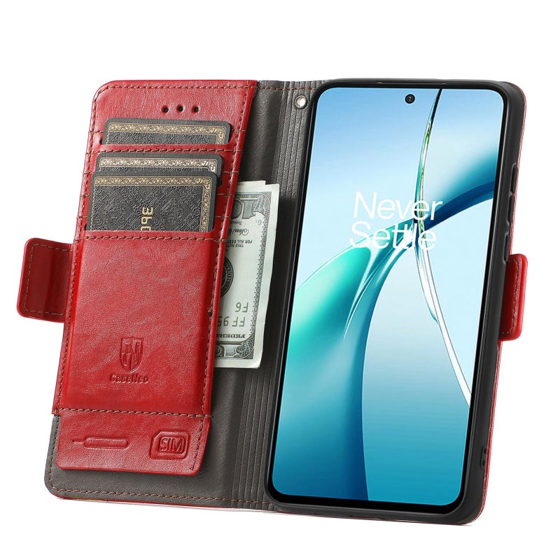 HuHa Protective Cover For Nothing Phone 2a Plus CaseNeo Splicing Dual Magnetic Buckle Leather Phone Case(Red) - Image 3