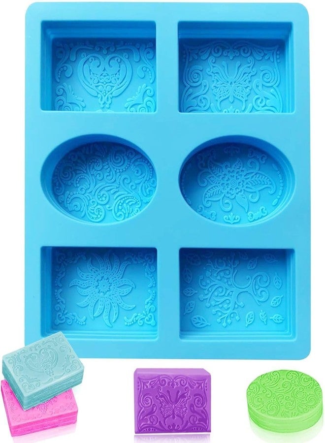 KITCHOOK Silicone Chocolate Mould Silicone Soap Moulds for Soap Making, Round & Rectangle Soap Mould Silicon Soap Moulds for Soap Making (Random Colour) (Pack of 1) AJ 033 - Image 1