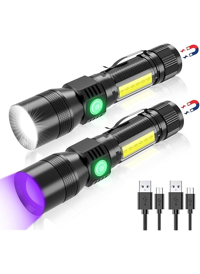 PROMASS promass Scorpion Flashlight with Magnet - 3-in-1 Tactical UV 395nm Blacklight, Redlight, and Side Work Light, 1200 Lumen, Zoomable, 7 Modes, IPX6 Waterproof LED Torch, Ideal for Camping  - Image 1