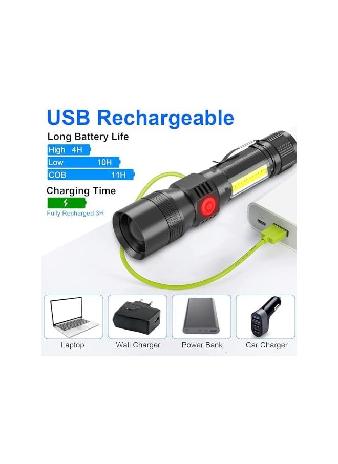 PROMASS promass Scorpion Flashlight with Magnet - 3-in-1 Tactical UV 395nm Blacklight, Redlight, and Side Work Light, 1200 Lumen, Zoomable, 7 Modes, IPX6 Waterproof LED Torch, Ideal for Camping  - Image 5